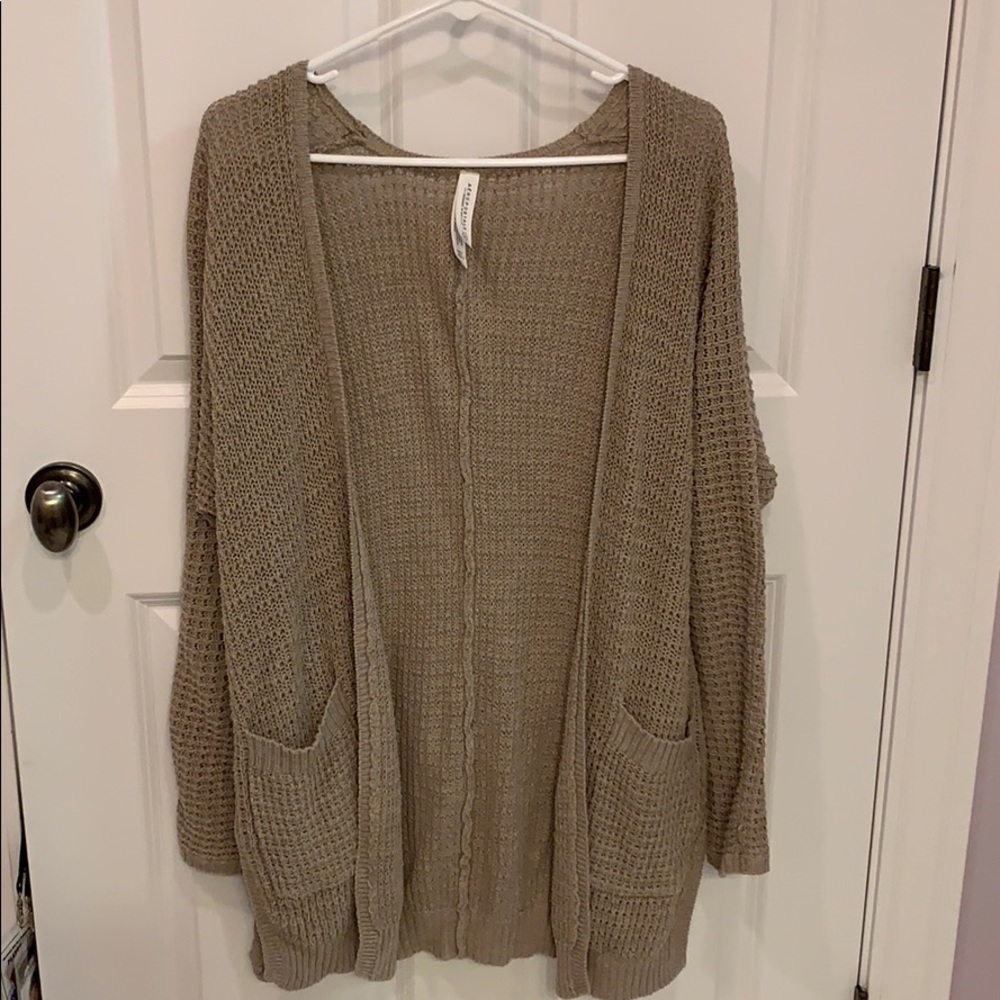 cream/beige cardigan